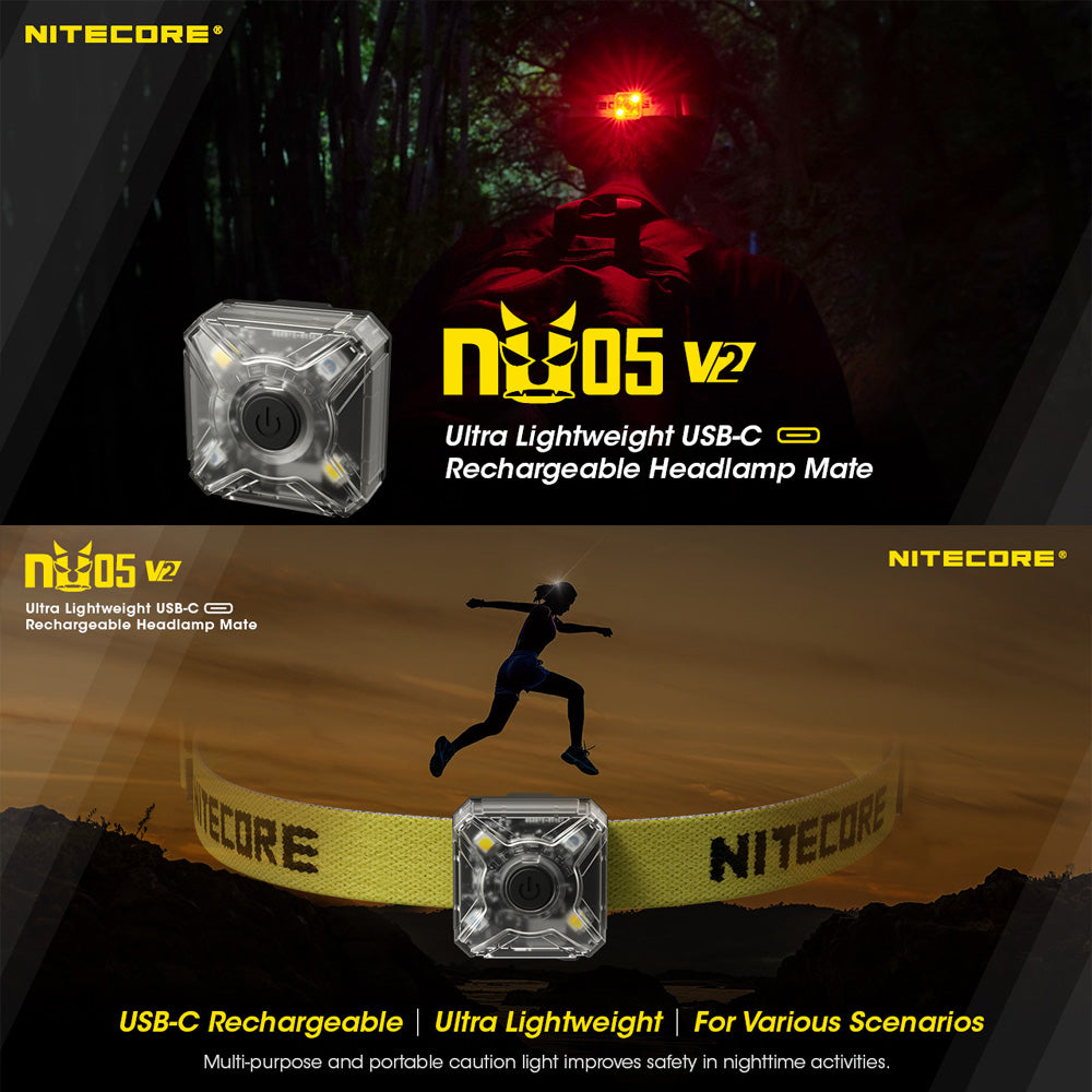 NITECORE NU05 V2 MINI USB HEADLAMP MATE