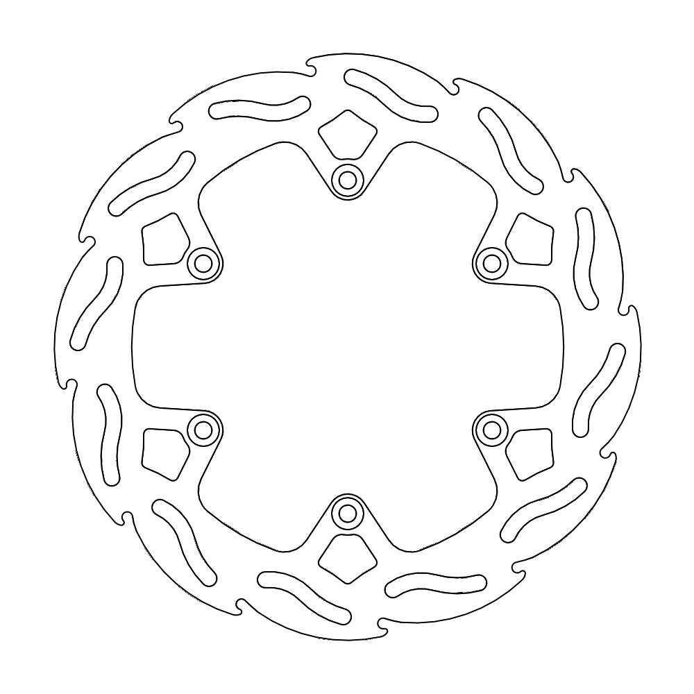 BRAKE DISC REAR MOTO MASTER FLAME 220MM HEAVY BRAKE DRAGGERS 220MM HUSQVARNA HUSABERG GASGAS KTM