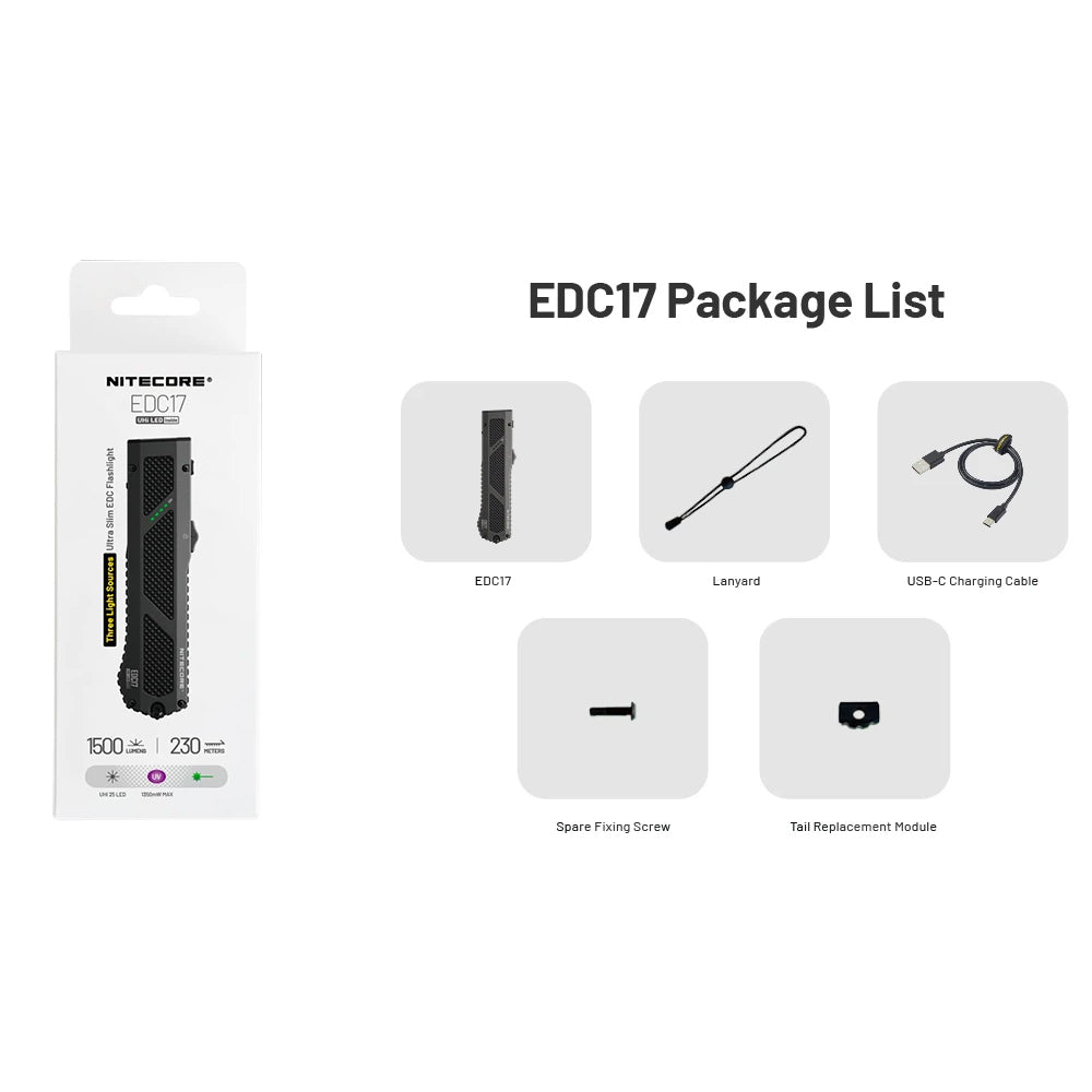 NITECORE EDC17 1500 LUMEN EDC FLASHLIGHT