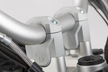 HANDLEBAR BAR RISER SW MOTECH 22MM HANDLEBARS SILVER BMW F750GS F800GS 17-ON