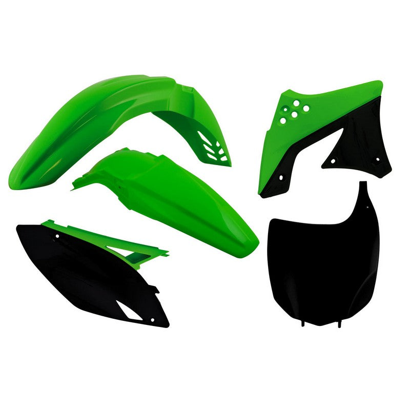PLASTICS KIT RTECH 5 PIECE OEM COLOURS KAWASAKI KX250F 09-12