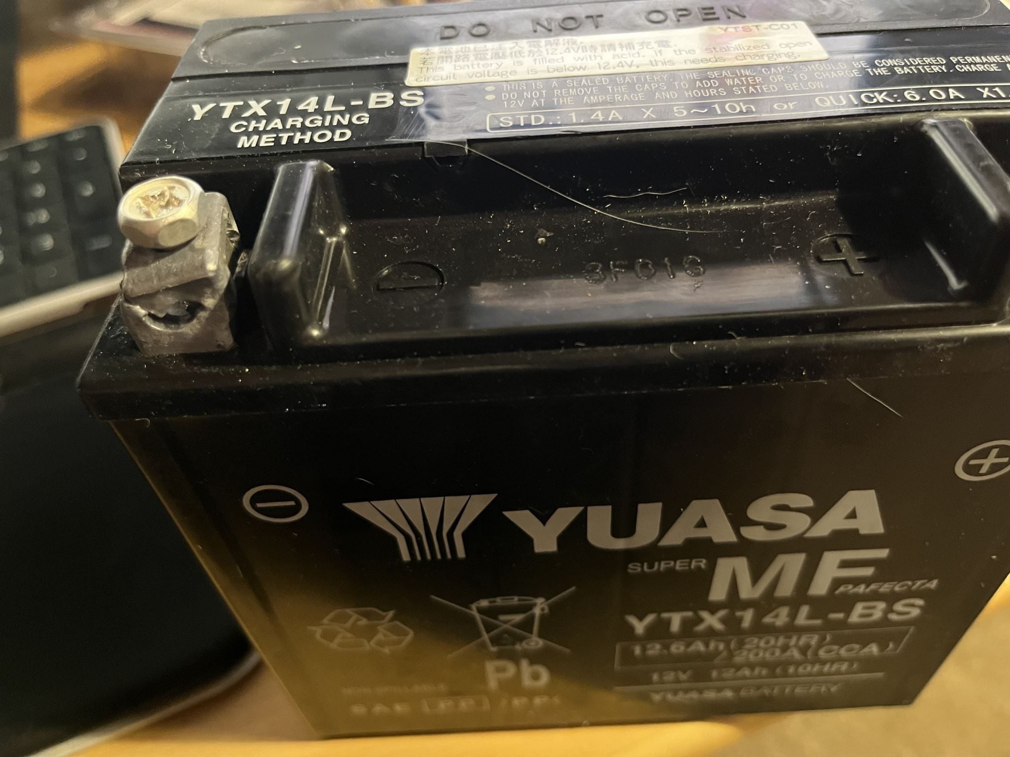 YTX14L-BS Non-DG Factory Sealed Battery Yuasa Damaged Terminal