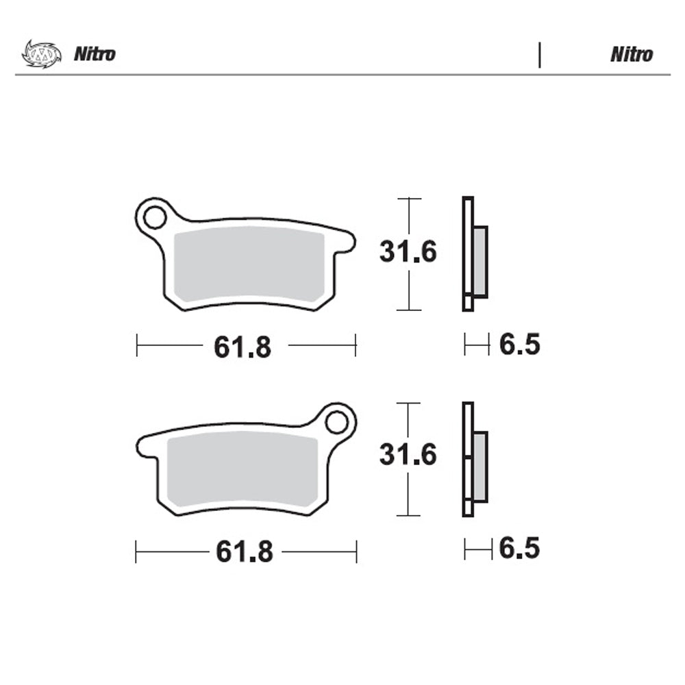 BRAKE PADS FRONT AND REAR MOTO MASTER NITRO GAS GAS HUSQVARNA KTM