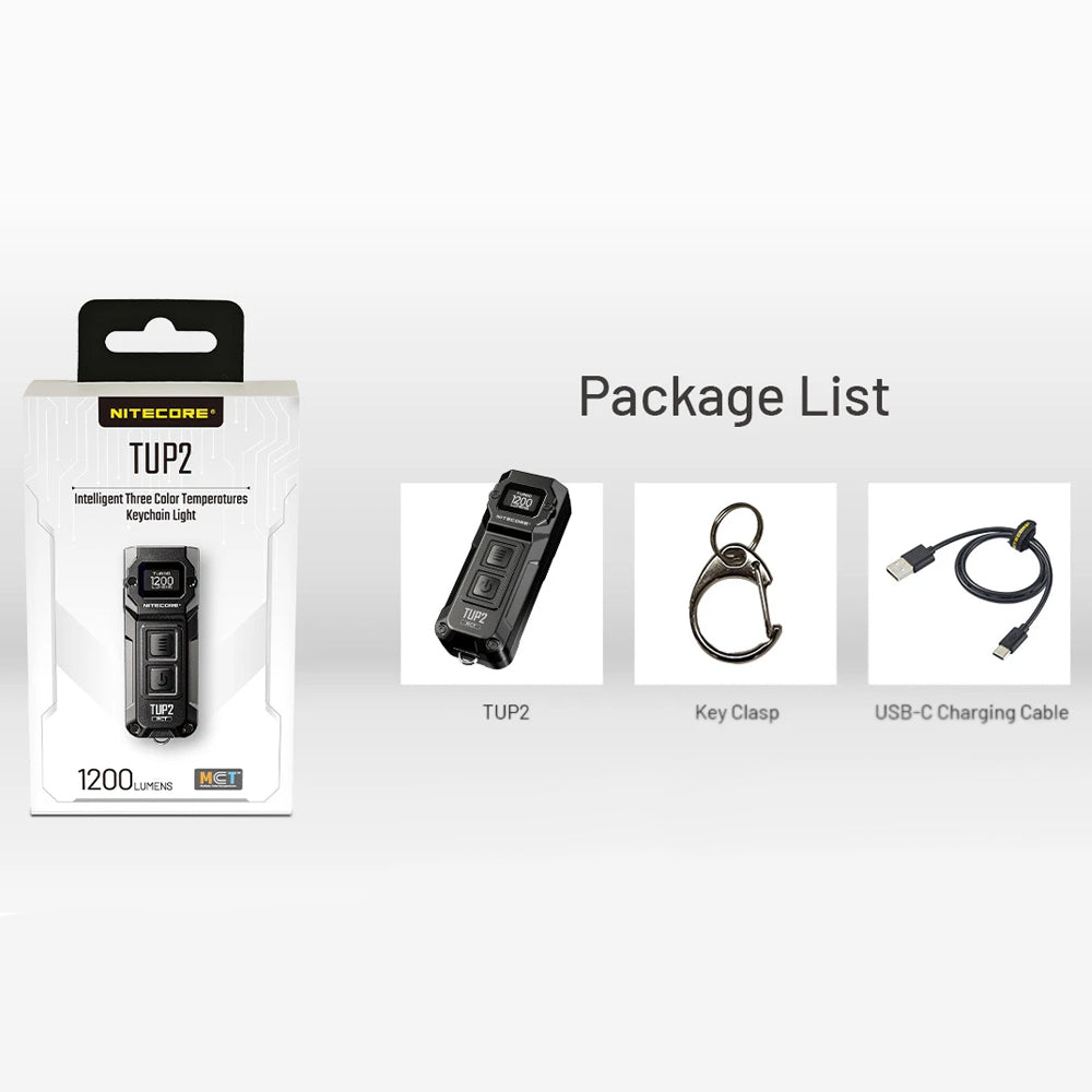 NITECORE TUP 1200 LUMEN RECHARGEABLE EDC FLASHLIGHT BLUE