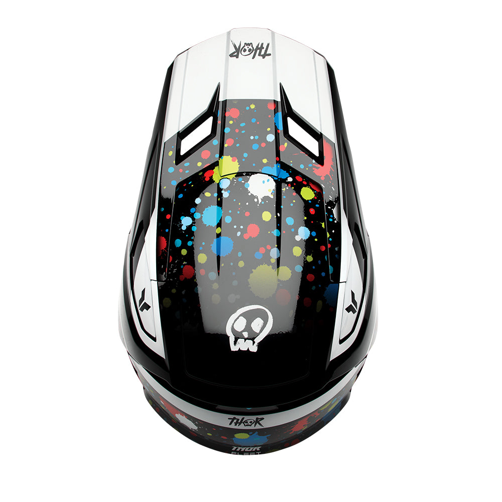 THOR HELMET FLEET SPLAT BLACK YOUTH