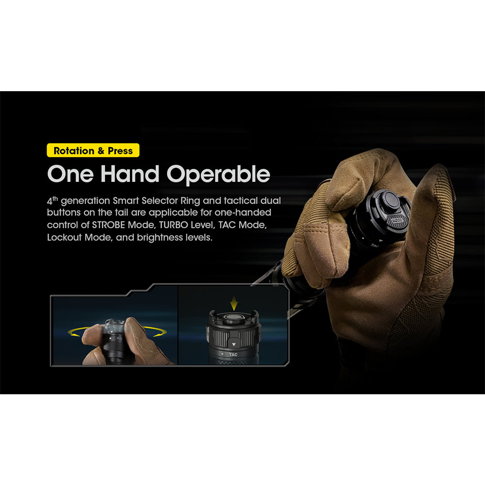 NITECORE SRT7GI 3000 LUMEN USB RECHARGEABLE TACTICAL FLASHLIGHT 580 METERS THROW