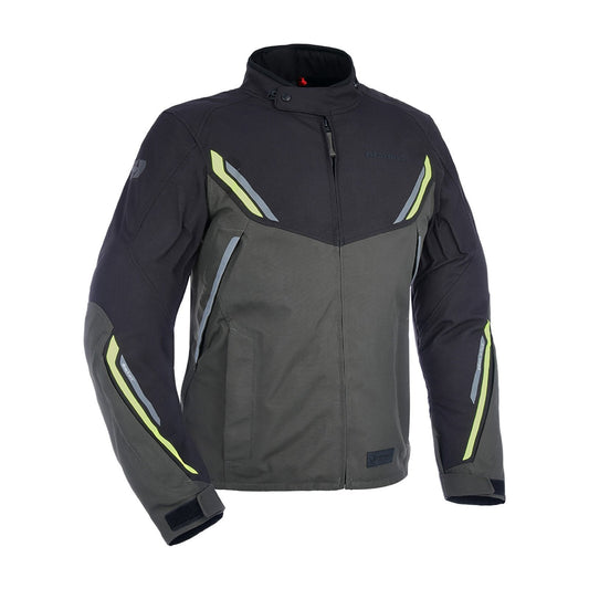 OXFORD HINTERLAND MENS TRILAMINATE JACKET - GREY/FLURO