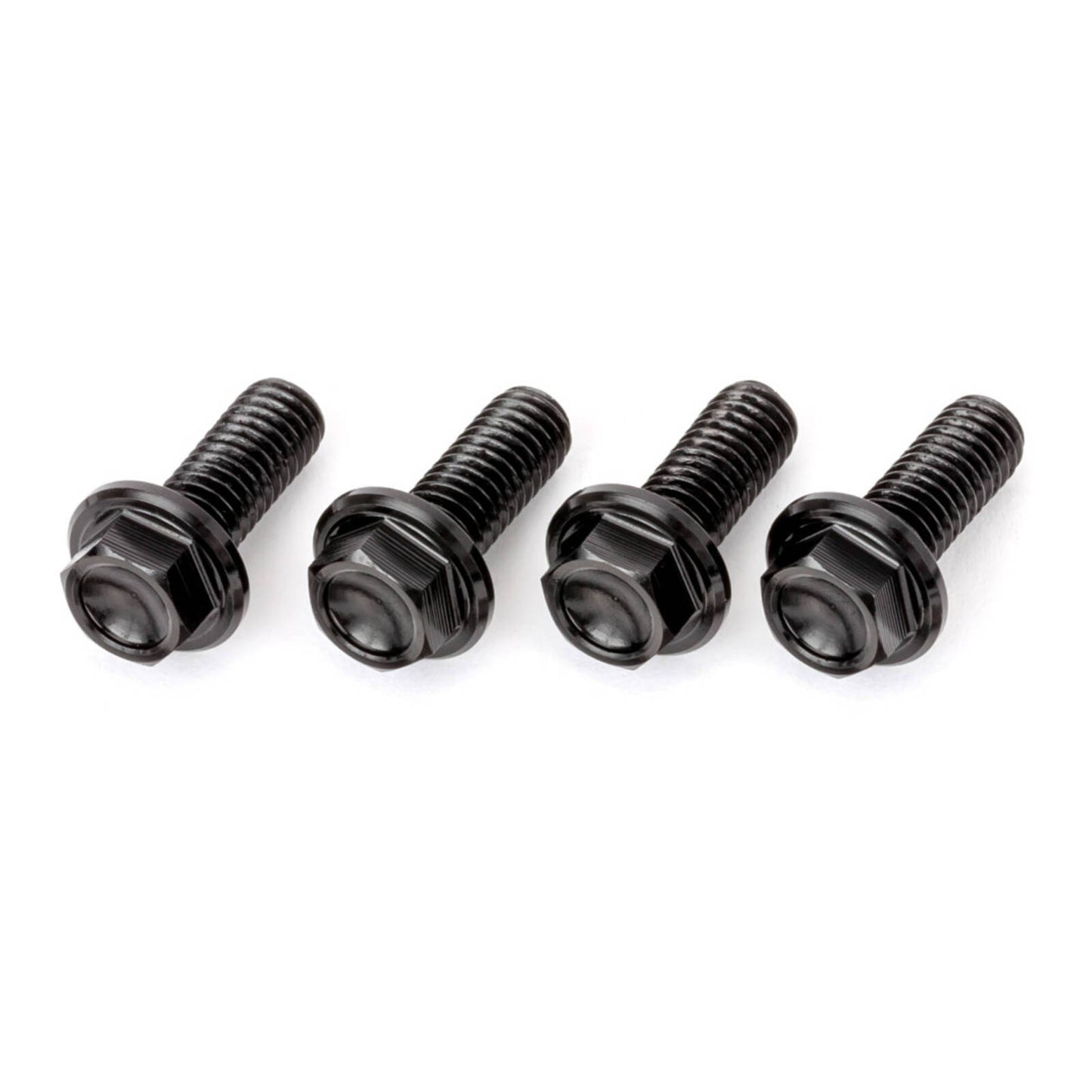 DRC Aluminum M6 Flange Bolts 20mm - Black 4pcs
