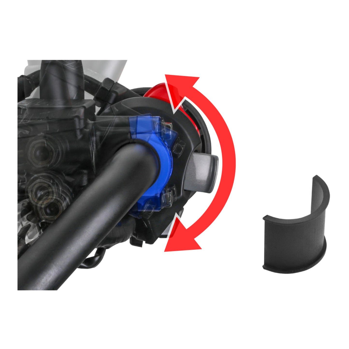 Zeta Rotating Bar Clamp Clutch - Black