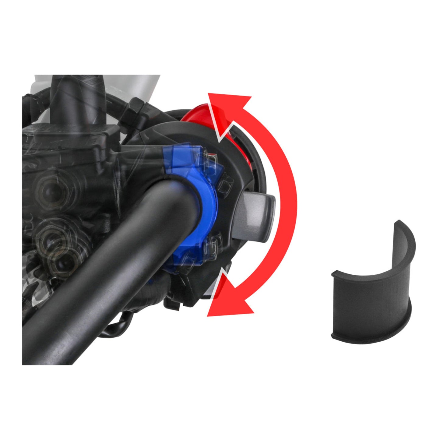 Zeta Rotating Bar Clamp Clutch - Blue