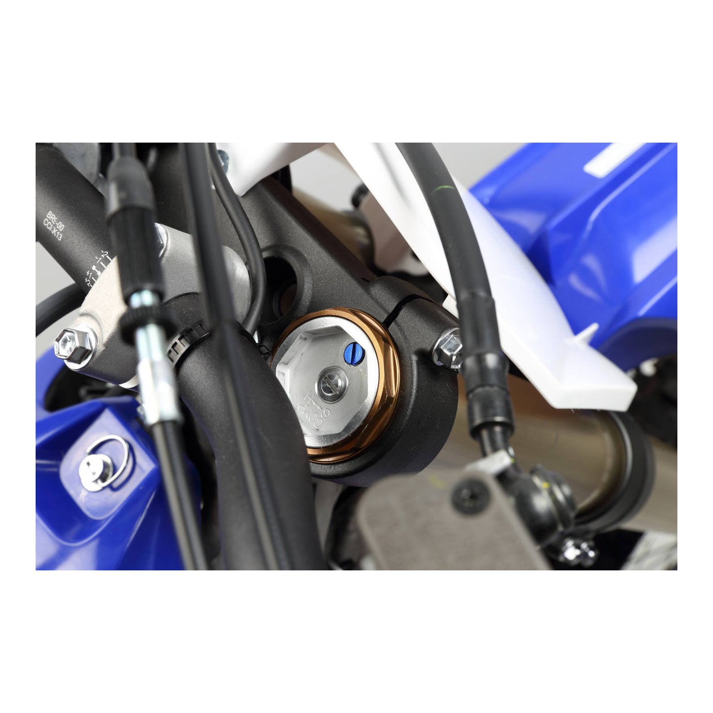 Zeta Front Fork Air Valve Cap Screw KYB/Showa - Blue 2pcs