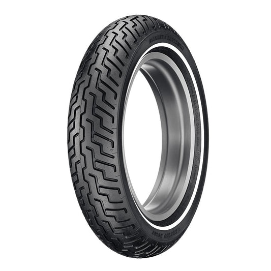 Dunlop MT90-16 D402 Rear Tyre - 74H Bias TL - Harley Davidson Branded - Slim White Wall