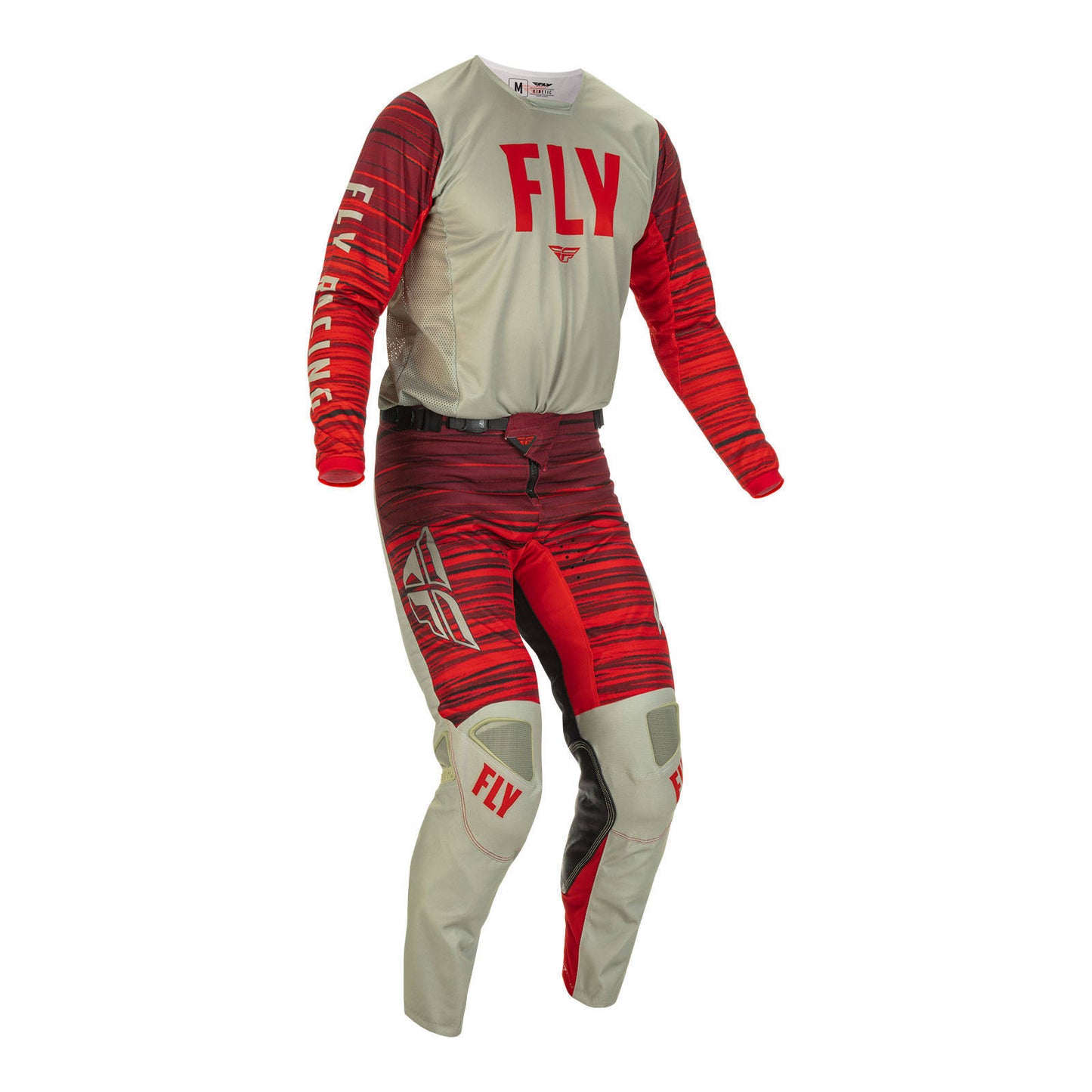 Fly Racing Kinetic Wave Pant - Light Grey / Red