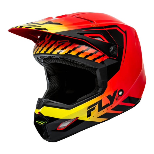 FLY Racing Kinetic Menace Helmet - Red / Black / Yellow