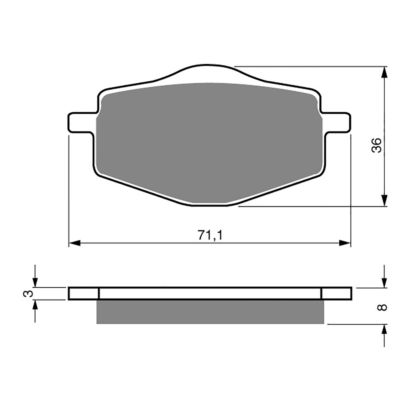 BRAKE PADS GOLDFREN OFFROAD RACING GF018 - K5 ( PR31 )
