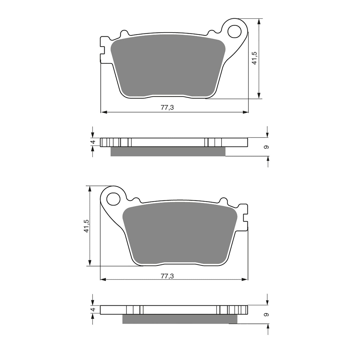 BRAKE PADS GOLDFREN SINTERED SPORTS GF242 - S3 ( PH381 )
