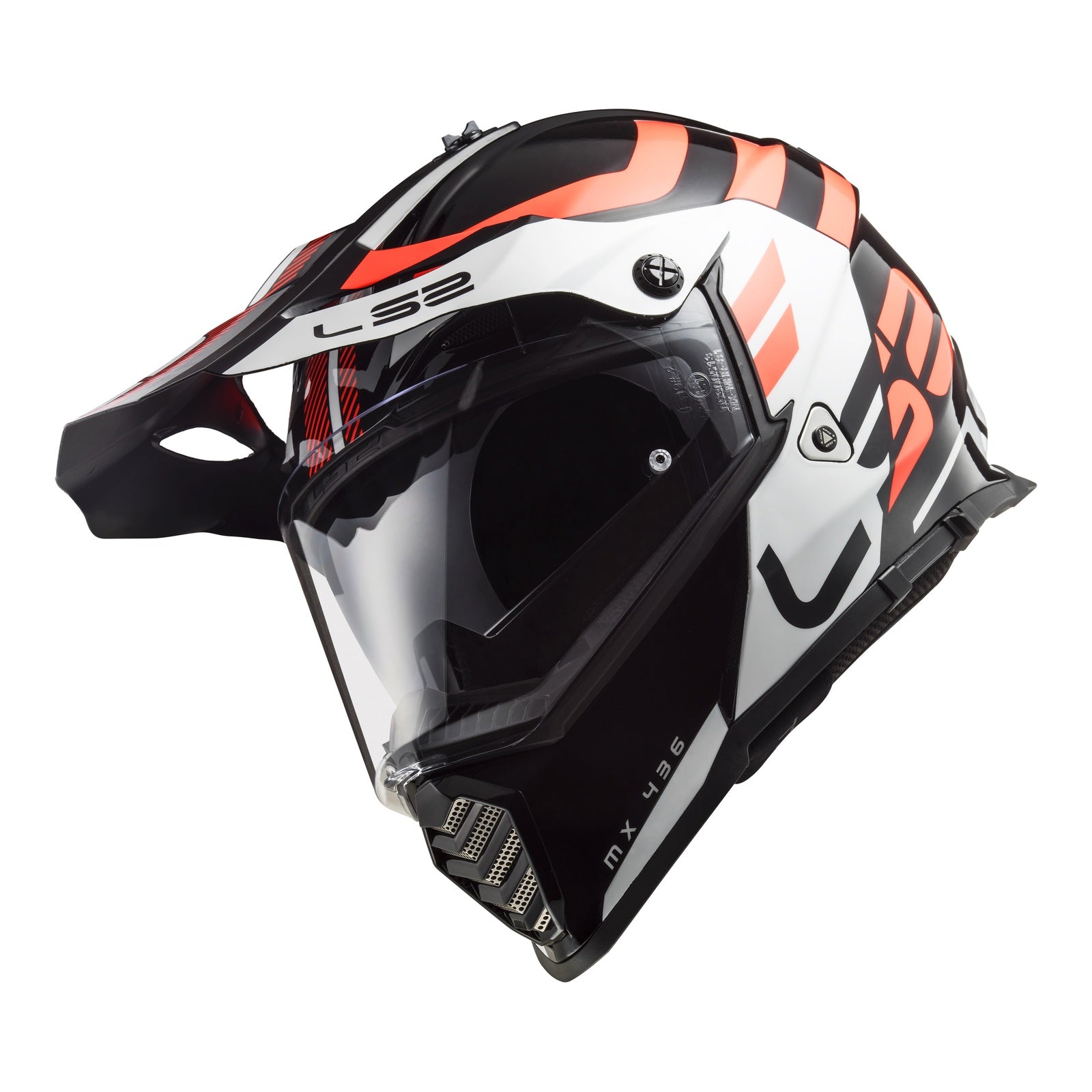 LS2 MX436 Pioneer Evo Adventurer Helmet - Black / White