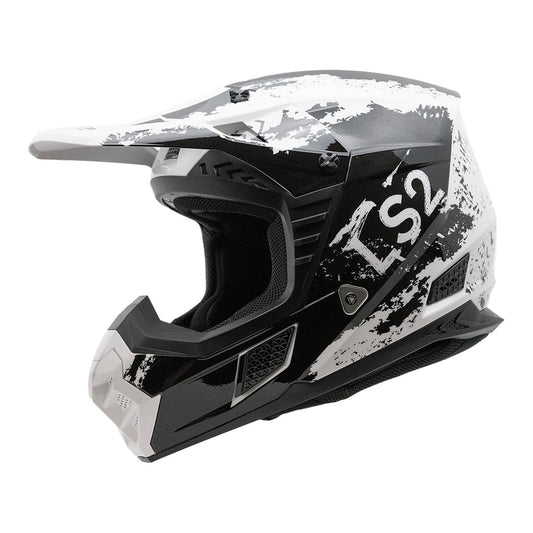 LS2 MX706 COZ Hyde Helmet - Black / White 06
