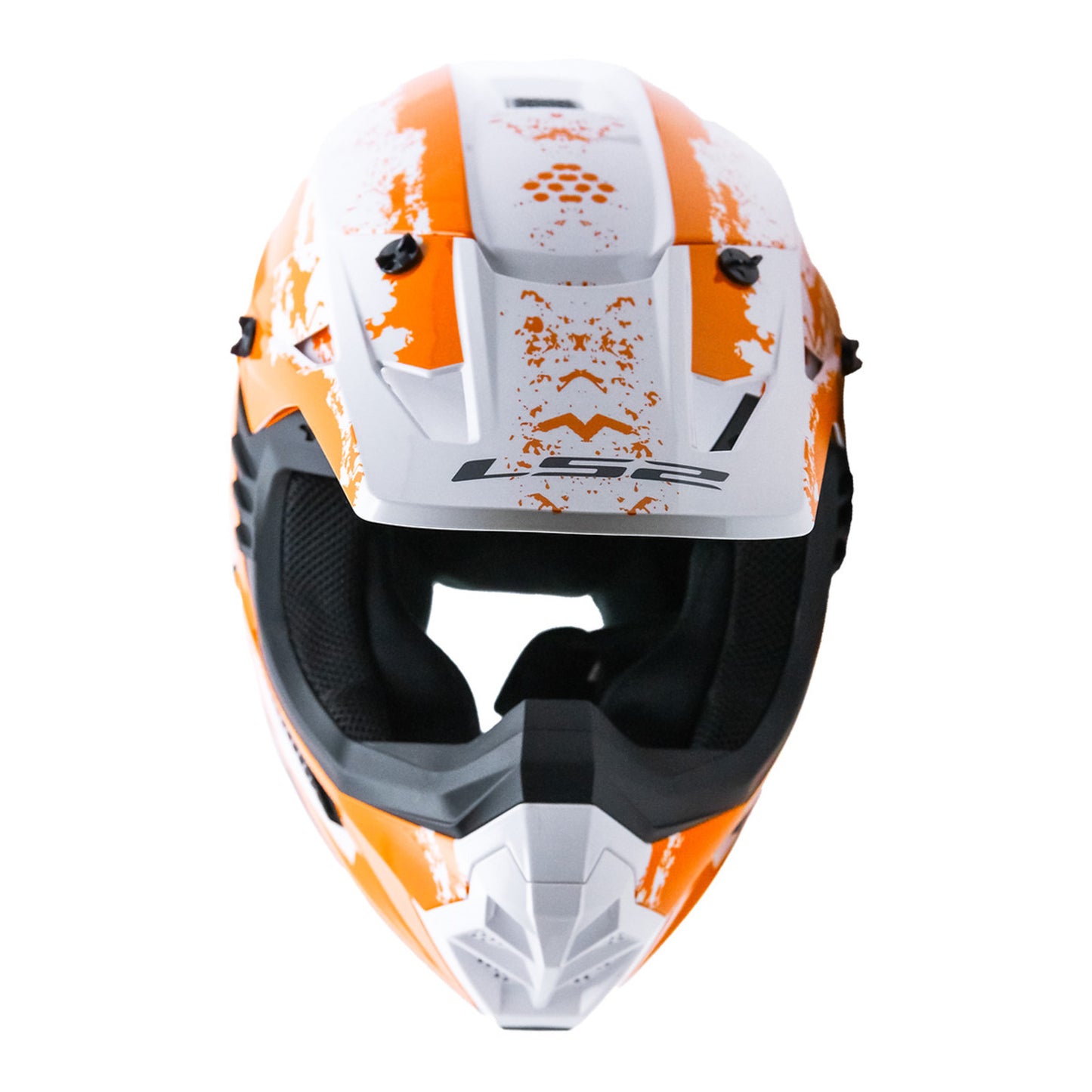 LS2 MX706 COZ Hyde Helmet - Orange / White 06