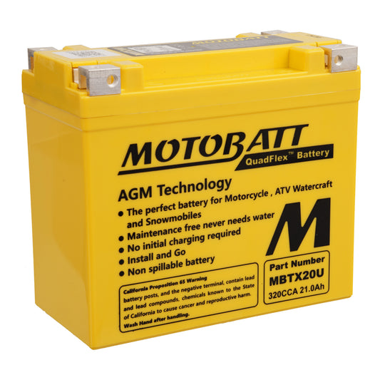 Motobatt Battery Quadflex AGM - MBTX20U