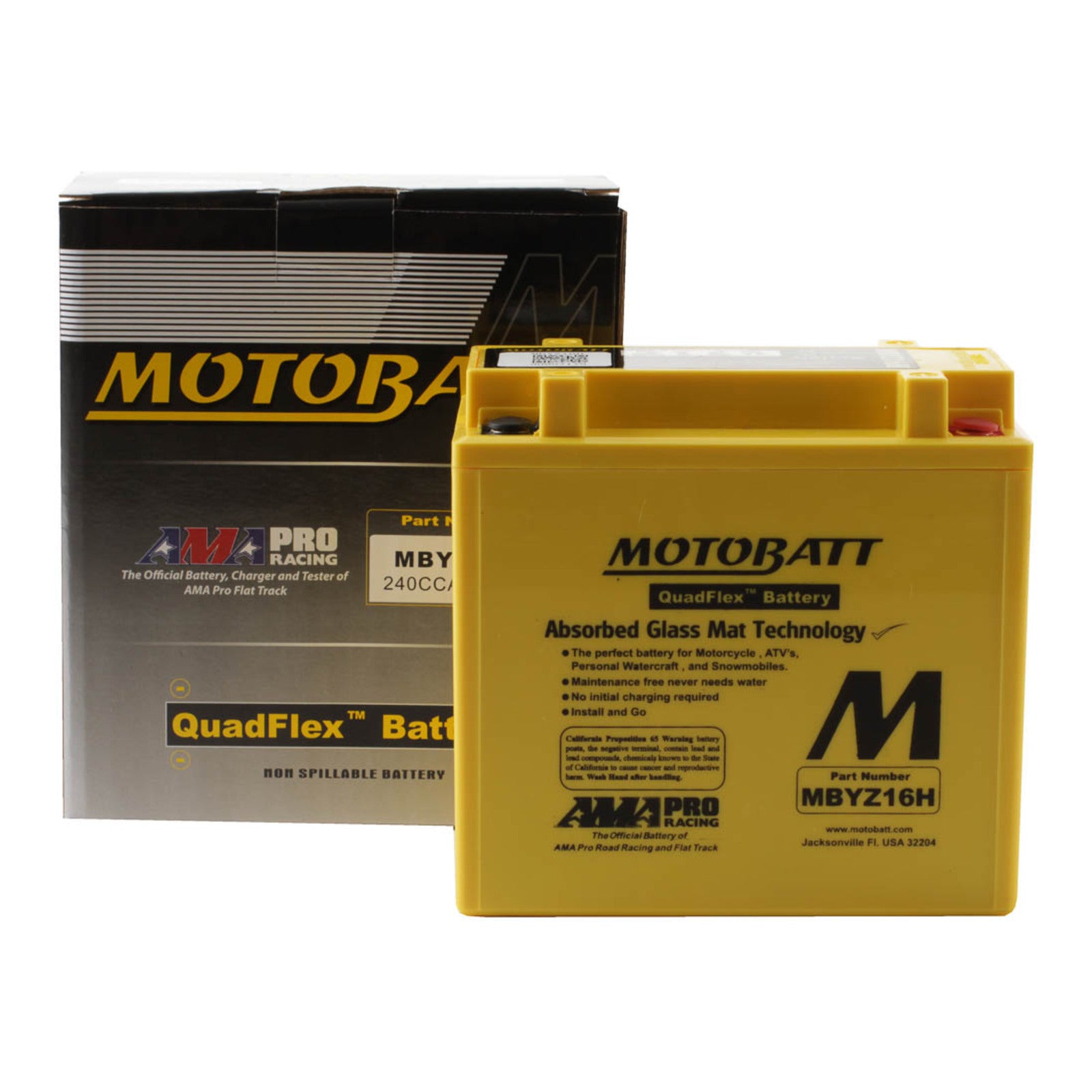 Motobatt Battery Quadflex AGM - MBYZ16-H
