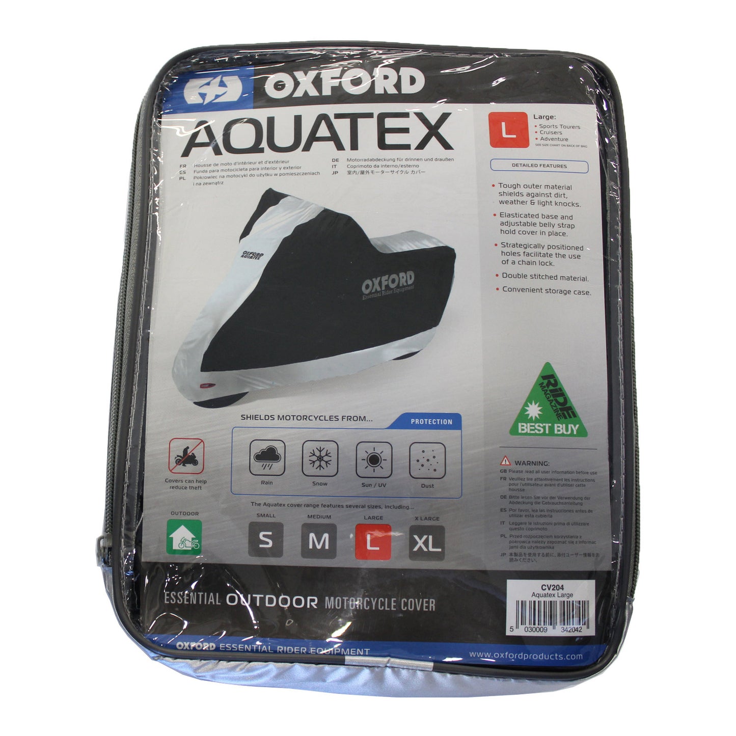 Oxford Motorcycle Cover Aquatex - L