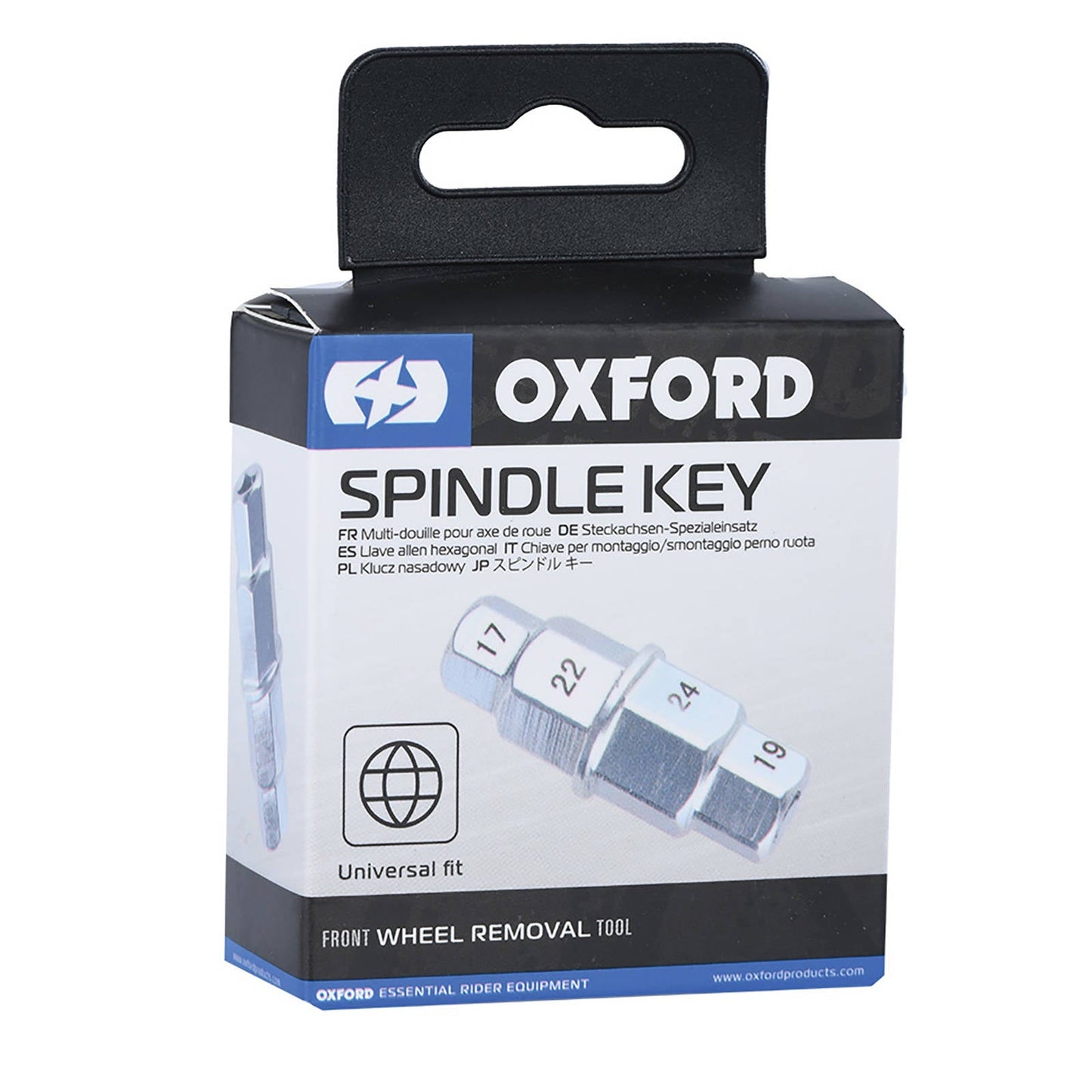 OXFORD AXLE SPINDLE KEY 17, 19, 22, 24mm (NEW)