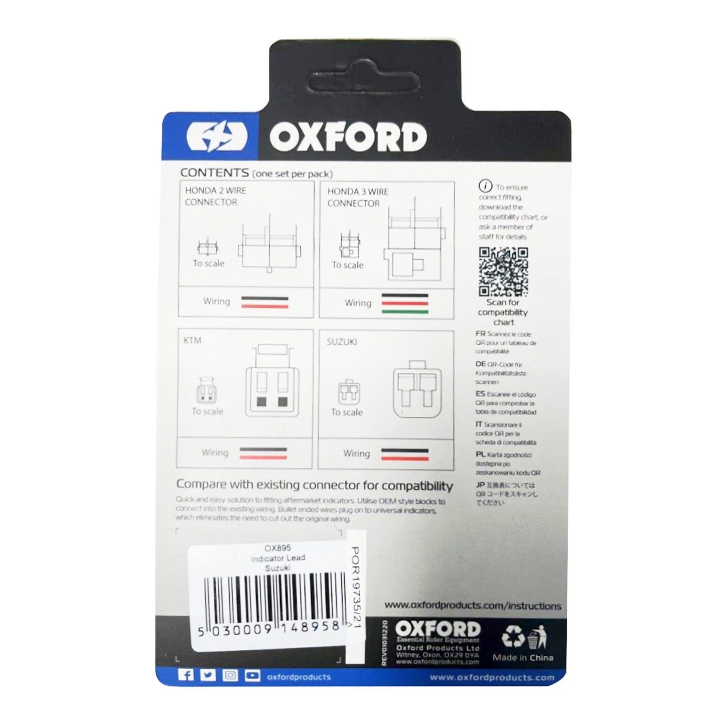 Oxford Indicator Leads - Suzuki