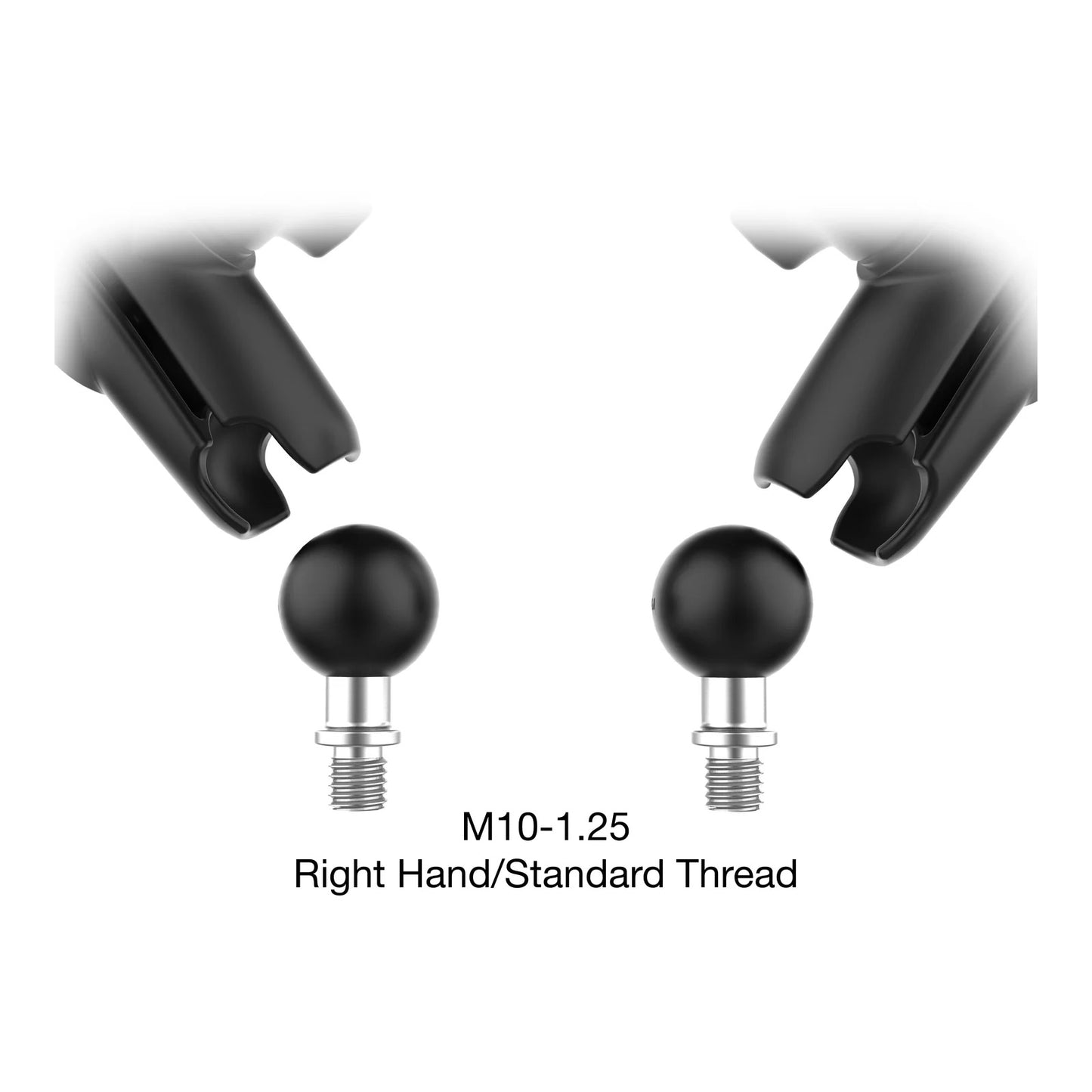 RAM L+R Tough-Mirror Kit with Standard Arms + M10 X 1.25 Bases