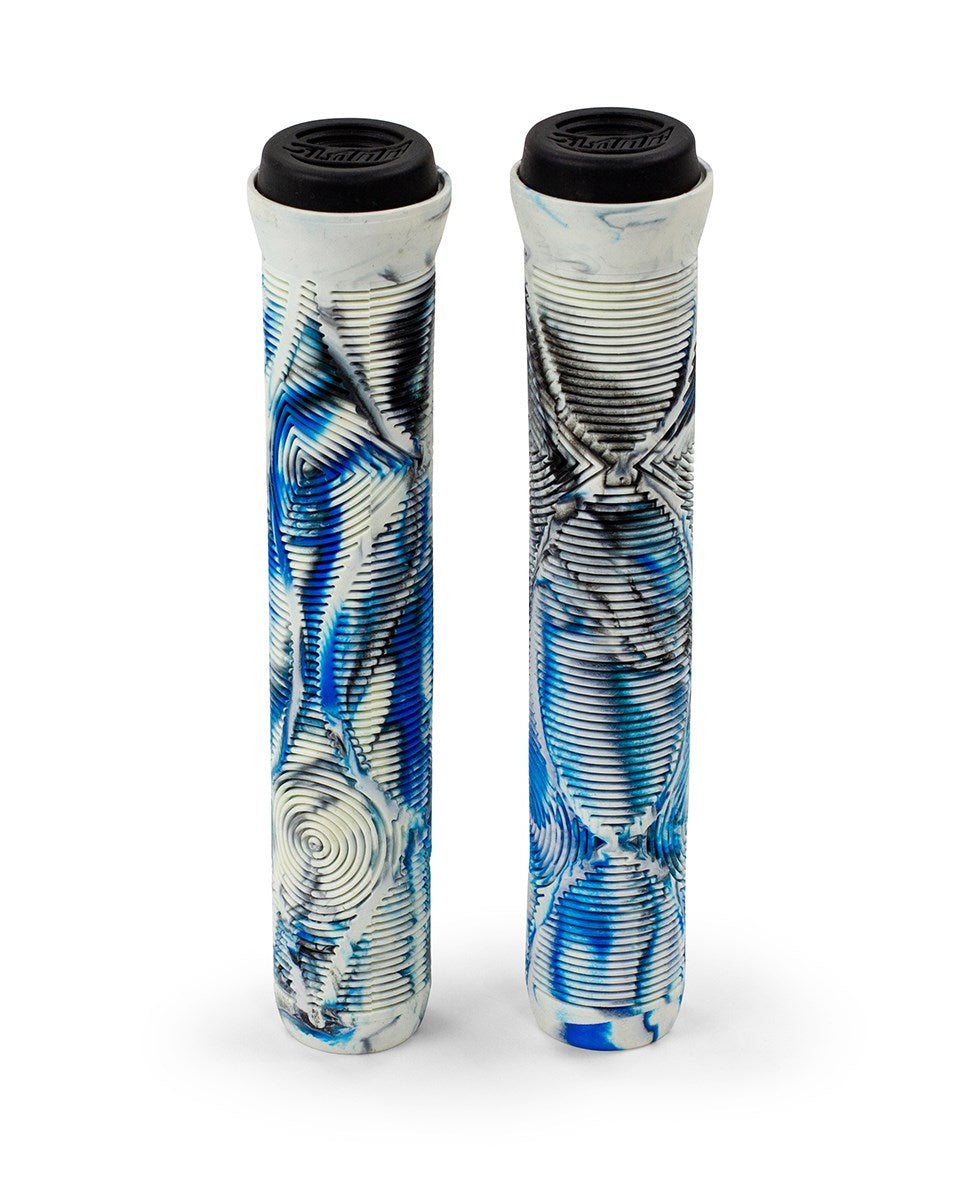 Slamm Swirl BMX Scooter Handlebar Grips Arctic