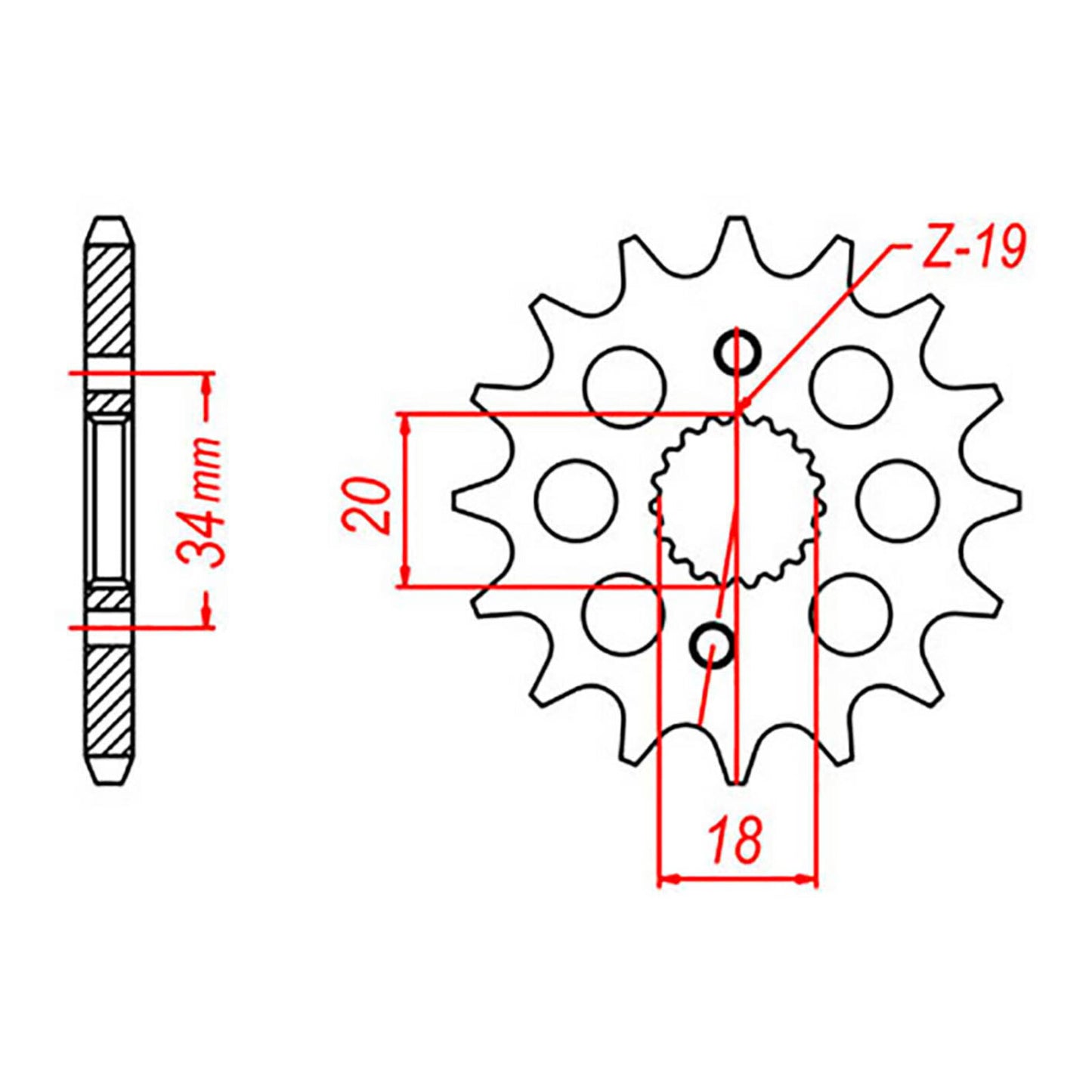 MTX 1310 Steel Front Sprocket #420