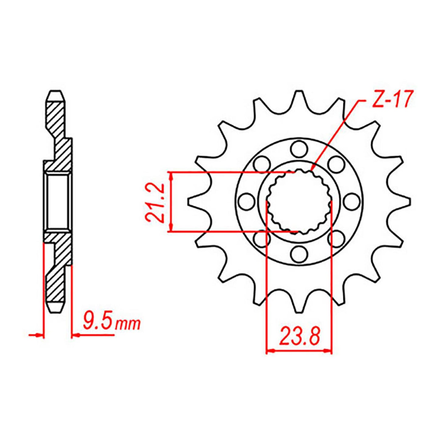 MTX 284 Steel Front Sprocket #520