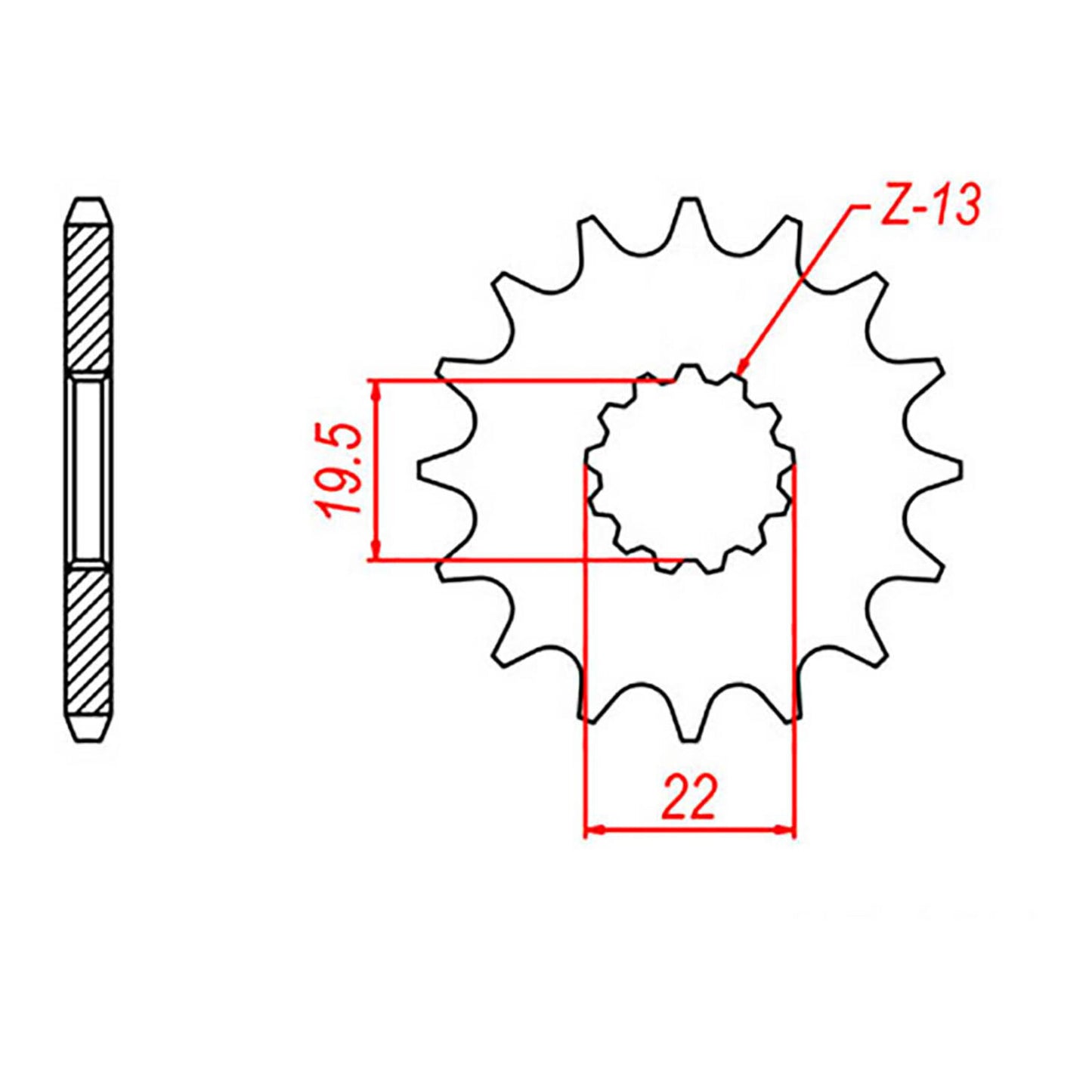 MTX 1439 Steel Front Sprocket #520