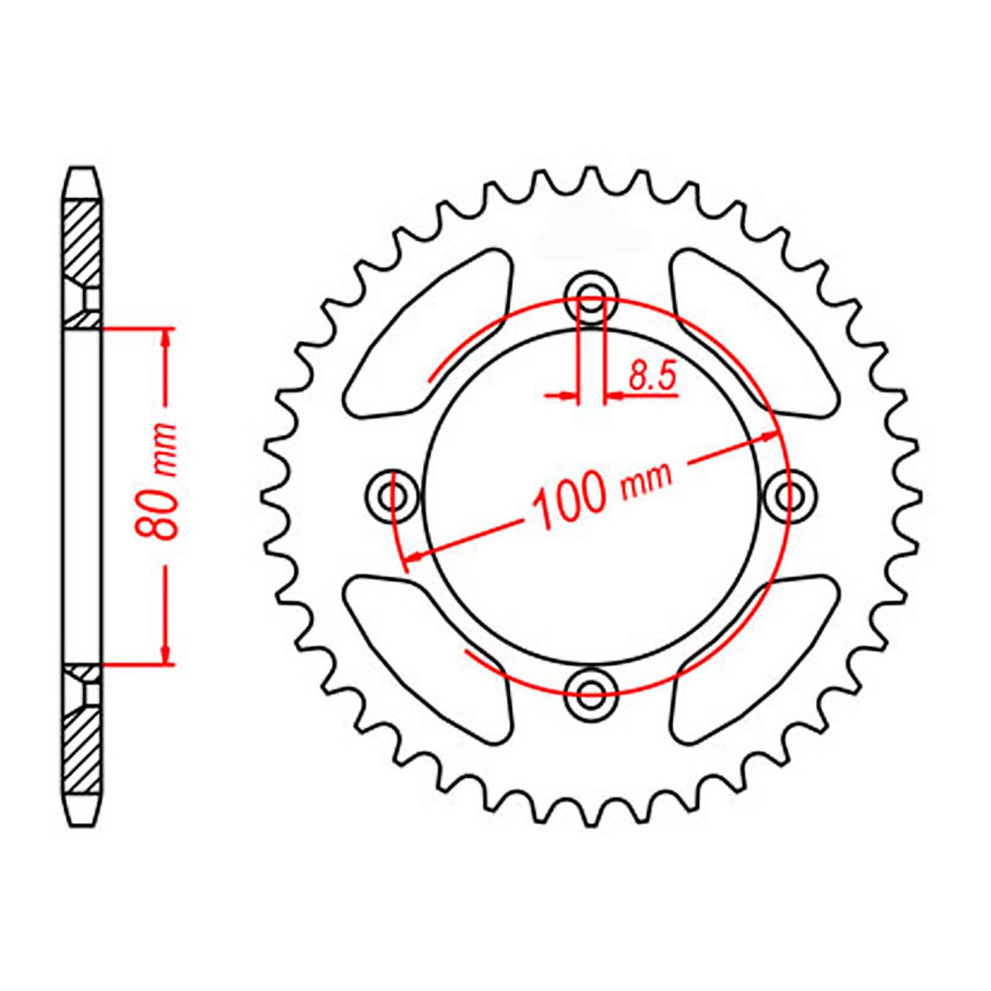 MTX 1214 Steel Rear Sprocket #420