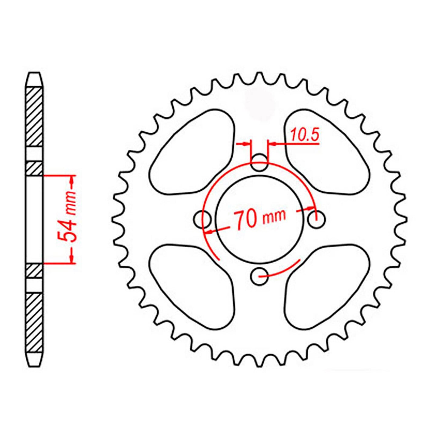 MTX 1206 Steel Rear Sprocket #428