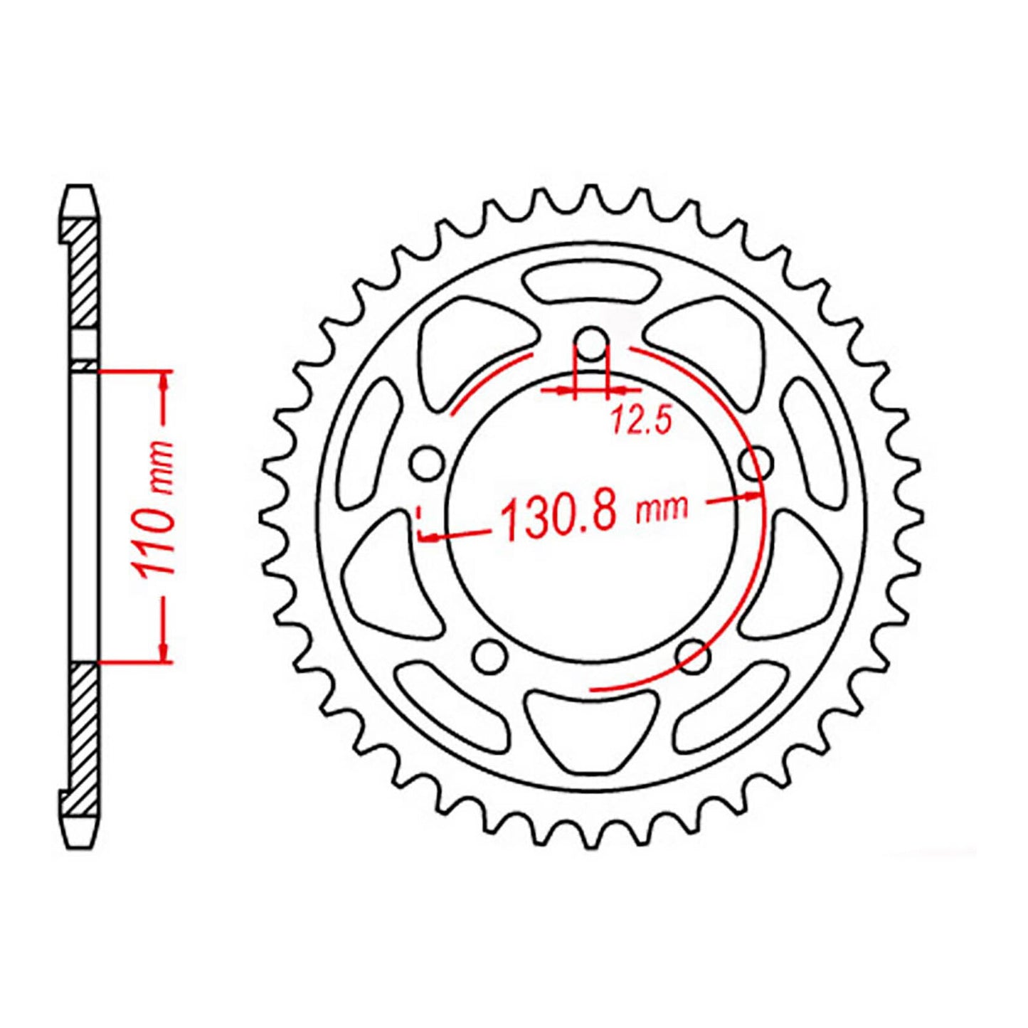 MTX 007 Steel Rear Sprocket #525