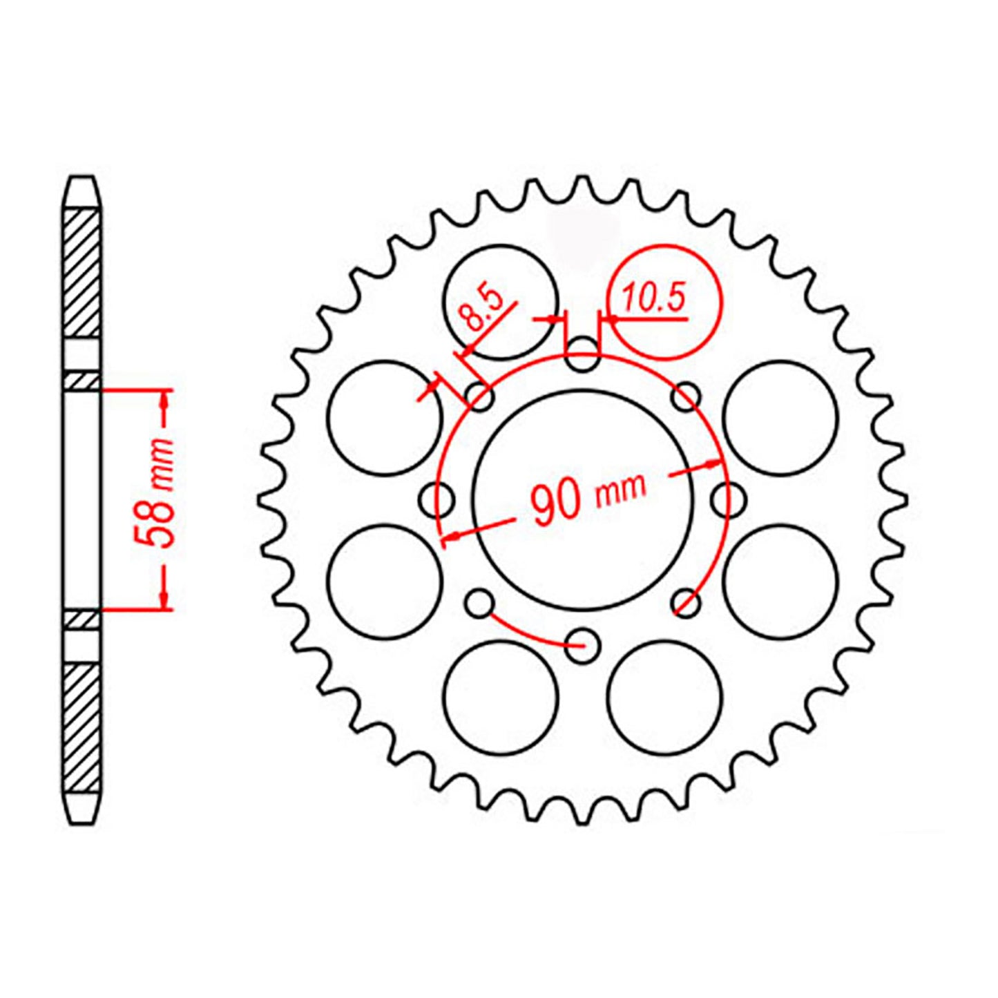 MTX 273 Steel Rear Sprocket #520