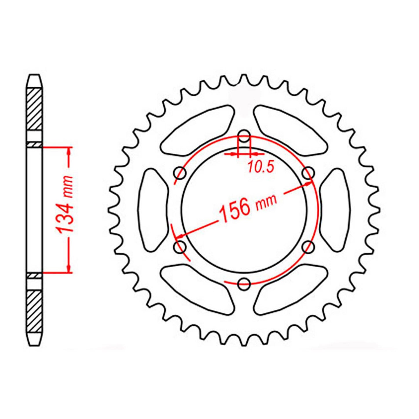 MTX 472 Steel Rear Sprocket #520