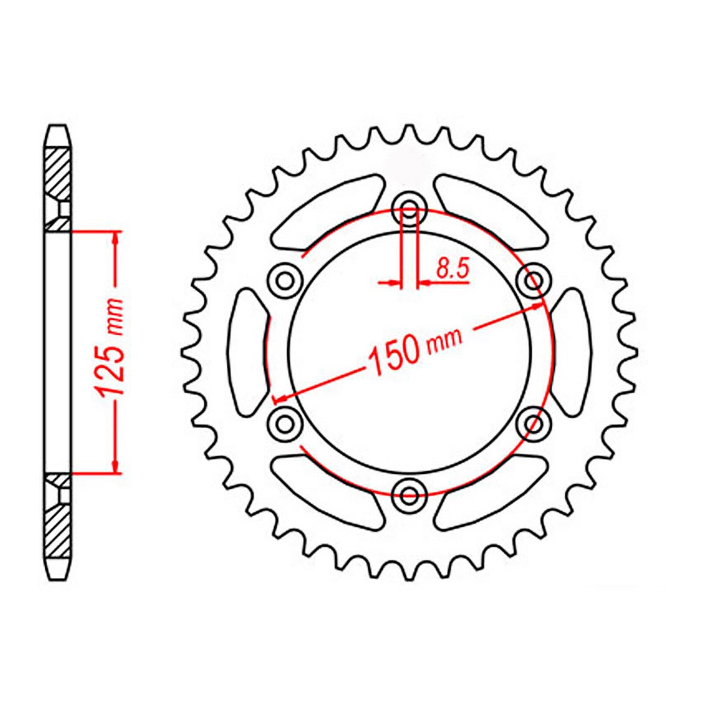 MTX 897 Steel Rear Sprocket #520