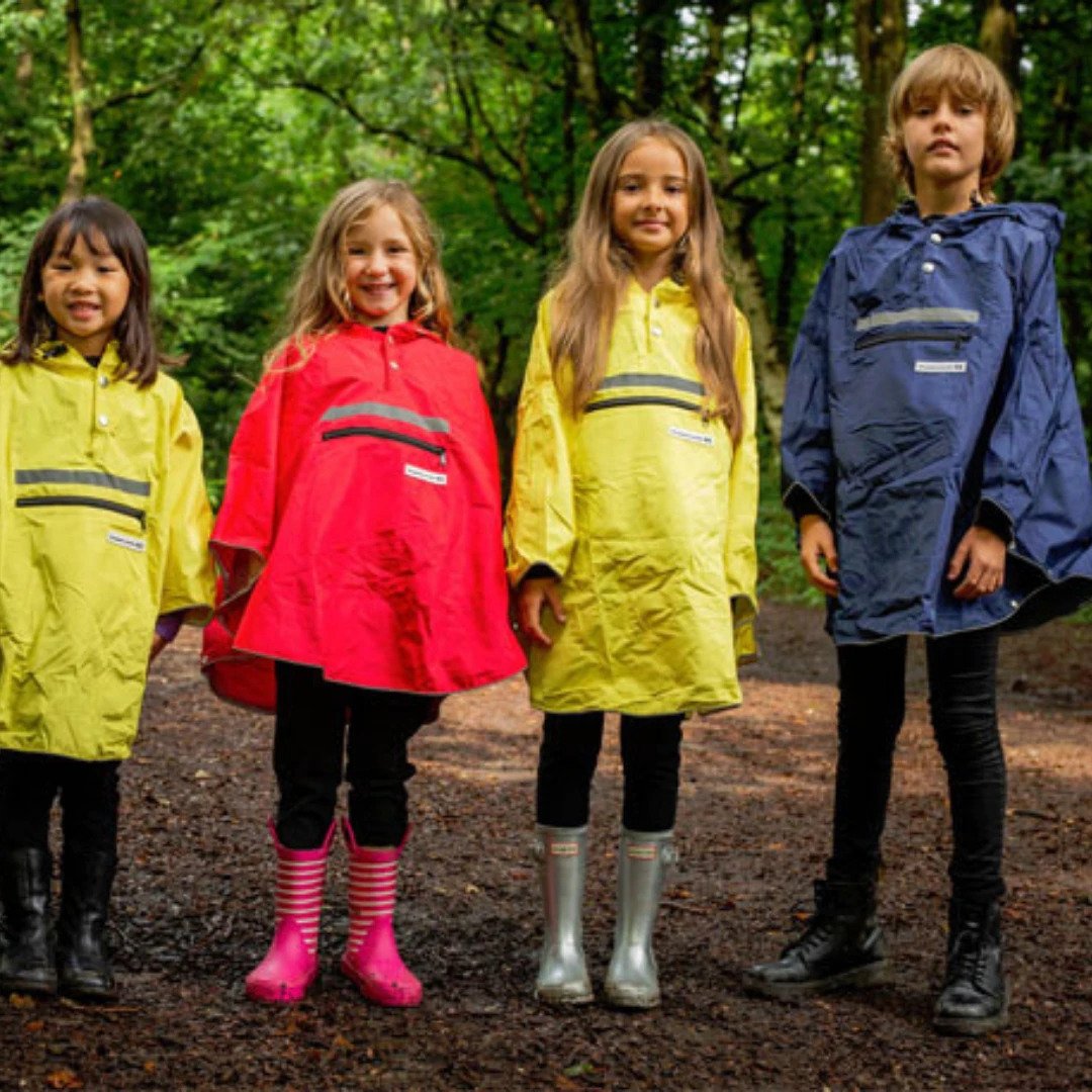 The People's Poncho - Kids Waterproof Cycling Poncho (Navy - Small)