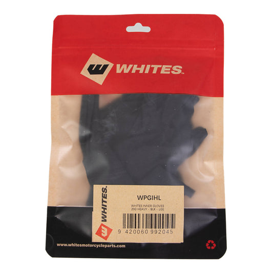 WHITES INNER GLOVES 20G HEAVY - BLK - LGE