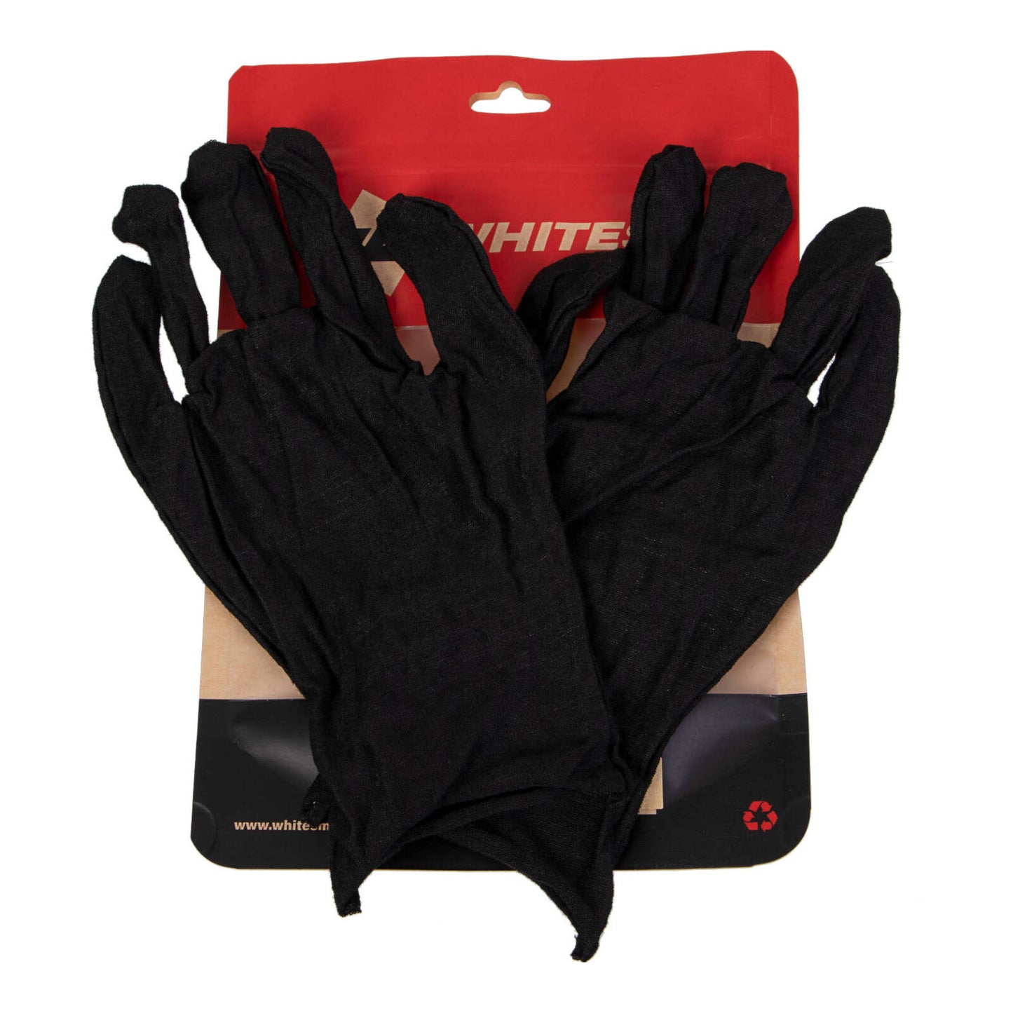 WHITES INNER GLOVES 16G LIGHT - BLK - XL