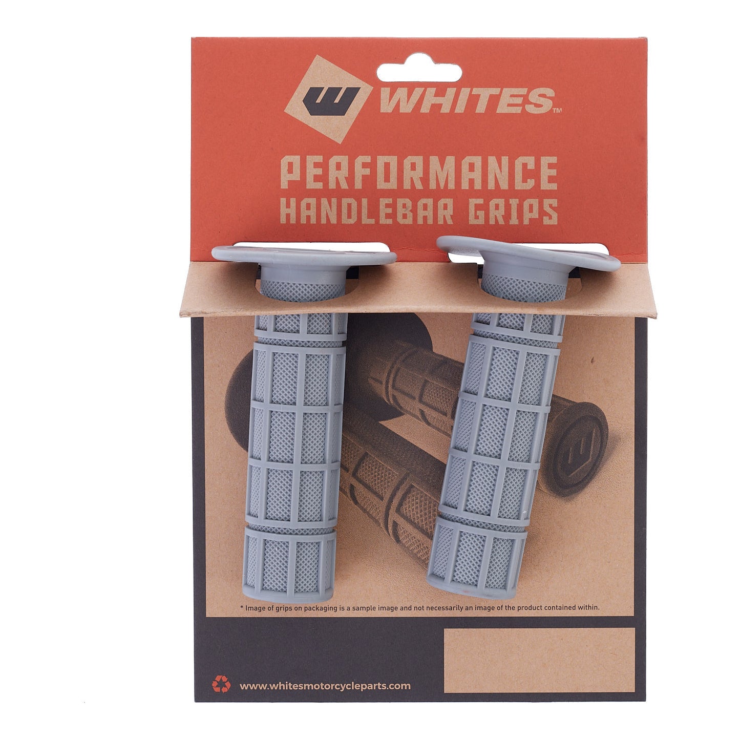 Whites MX Full Waffle Grip - Grey