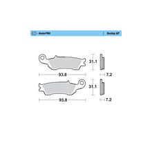 BRAKE PADS FRONT MOTO MASTER RACING GP YAMAHA