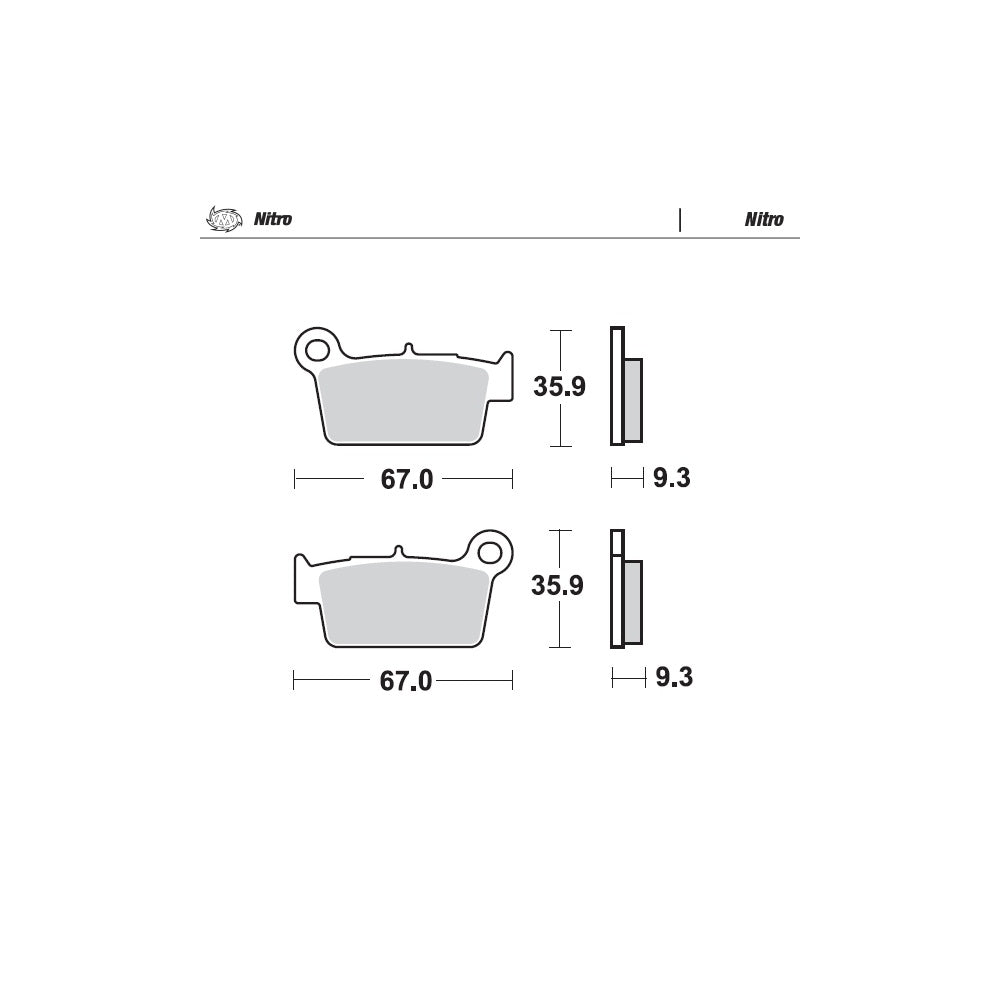 BRAKE PADS REAR MOTO MASTER NITRO APRILIA BETA GAS GAS KAWASAKI SUZUKI TM RACING YAMAHA