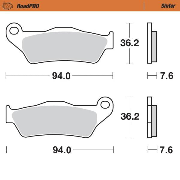 BRAKE PADS MOTO MASTER REAR SINTERED FOR BMW DUCATI HARLEY DAVIDSON KTM MOTO GUZZI