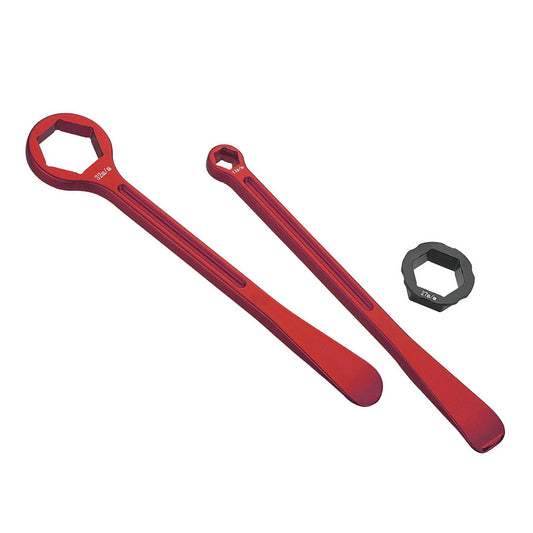 COMBO AXLE TIRE WRENCH LEVER SET EURO KIT 32MM 27MM AXLES. 0MM 13MM AXLES ADJUSTER AND RIM LOCK NUT