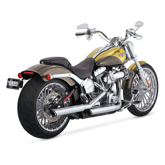 Vance & Hines Twin Slash 3 in. Slip-On Mufflers Chrome Softail