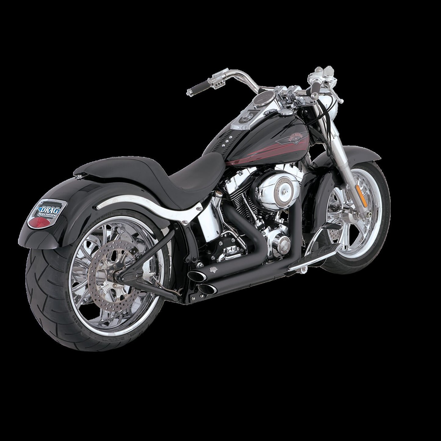 Vance & Hines Shortshots Staggered Exhaust Black Softail