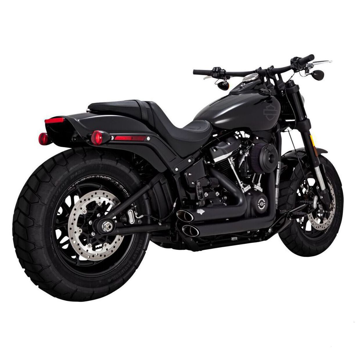 Vance & Hines PCX Shortshots Staggered Exhaust Black M8 Softail